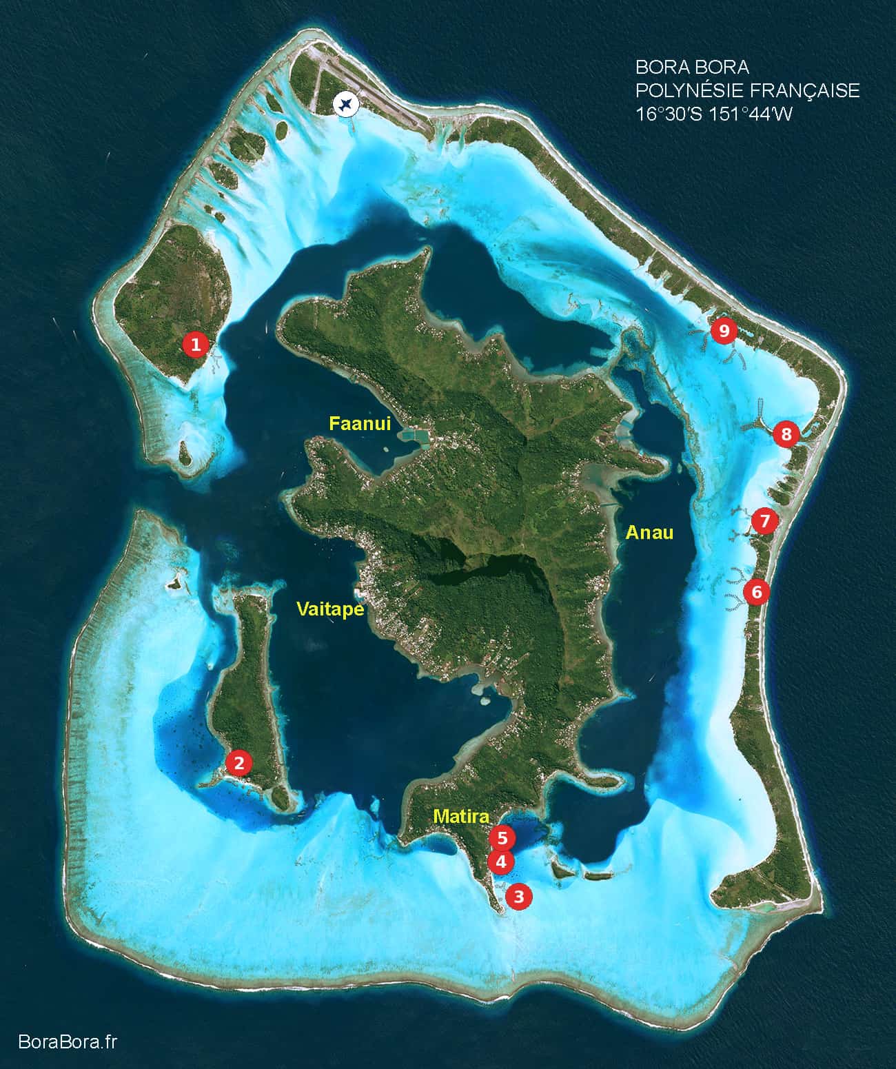 Bora-Bora-map-fr carte de Bora Bora